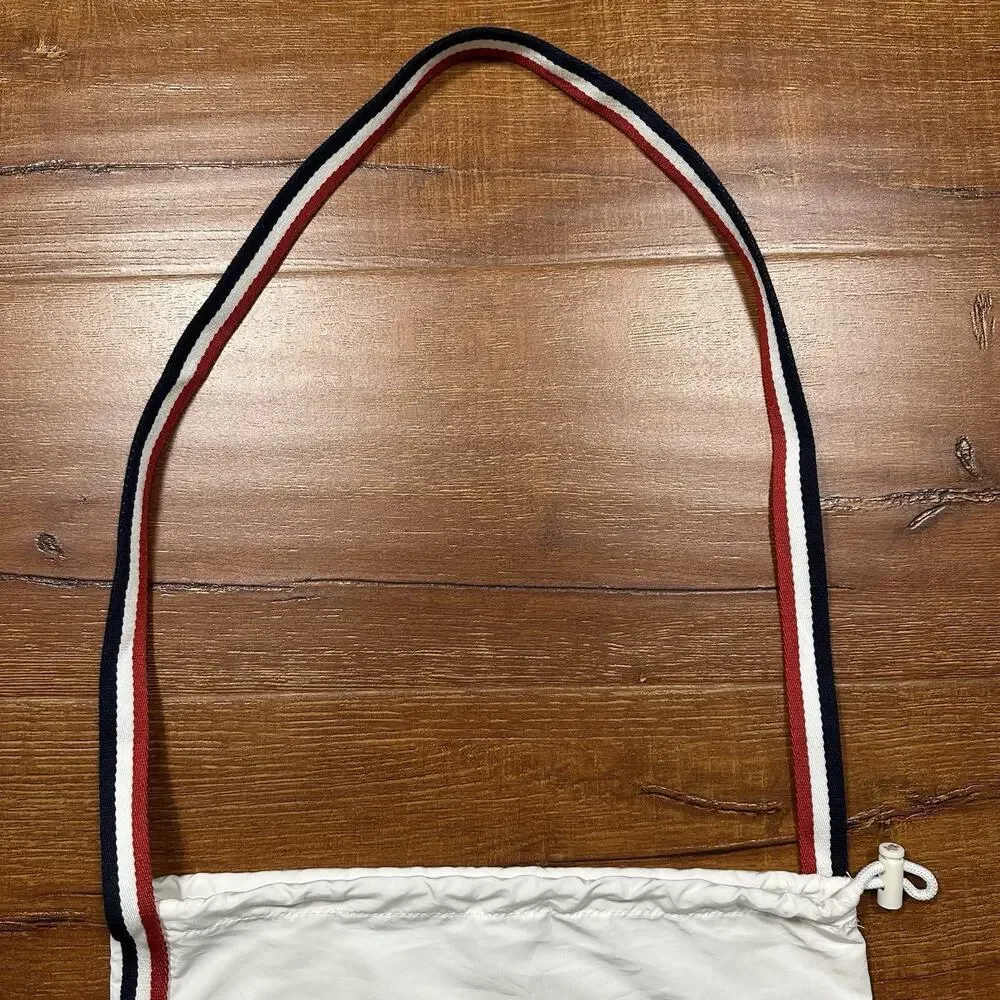 Moncler Drawstring Shoulder Bag 15”x13” White Travel Designer Storage Dust Cover